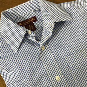 Brooks Brothers Boys Button-Down Shirt Blue White Long Sleeve Kids 8